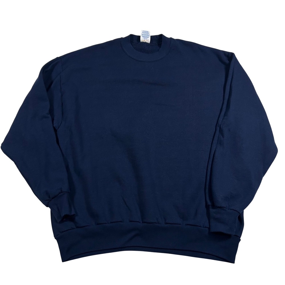 Vintage Jerzees Blank Crewneck Sweatshirt Mens XL Heavyweight Fleece Pullover
